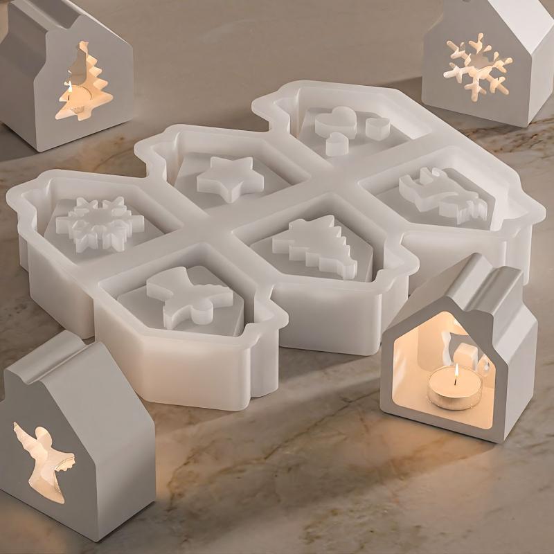 1Pc 6-Cavity Christmas House Candle Holder Silicone Mold, Christmas Series Theme Hollow House Mold, Resin Casting Mold прозрачный
1Pc 6-Cavity Christmas House Candle Holder Silicone Mold, Christmas Series Theme Hollow House Mold, Resin Casting Mold прозрачный