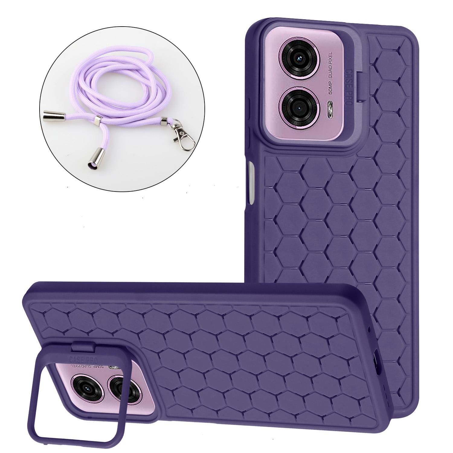For Motorola Moto E14 4G/G04 4G/G04s 4G/G24 4G Case Heat Dissipation Kickstand TPU Phone Cover with Lanyard Purple
For Motorola Moto E14 4G/G04 4G/G04s 4G/G24 4G Case Heat Dissipation Kickstand TPU Phone Cover with Lanyard Purple