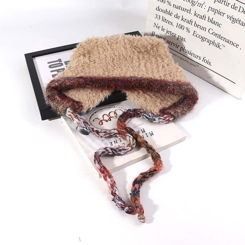 Новая плюшевая шапка с медвежьими ушками на завязках смешанного цвета для женской зимы, теплая, с защитой ушей, вязаная шерстяная шапка, шапка-пуловер M(56-58cm)
Новая плюшевая шапка с медвежьими ушками на завязках смешанного цвета для женской зимы, теплая, с защитой ушей, вязаная шерстяная шапка, шапка-пуловер M(56-58cm)