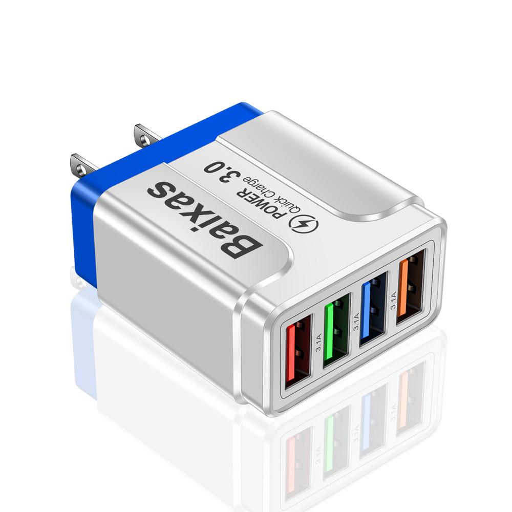 Colorful 4-USB 3A Travel Charger for Phone & Tablet: Multi-Standard (EU/US/UK)
Colorful 4-USB 3A Travel Charger for Phone & Tablet: Multi-Standard (EU/US/UK)