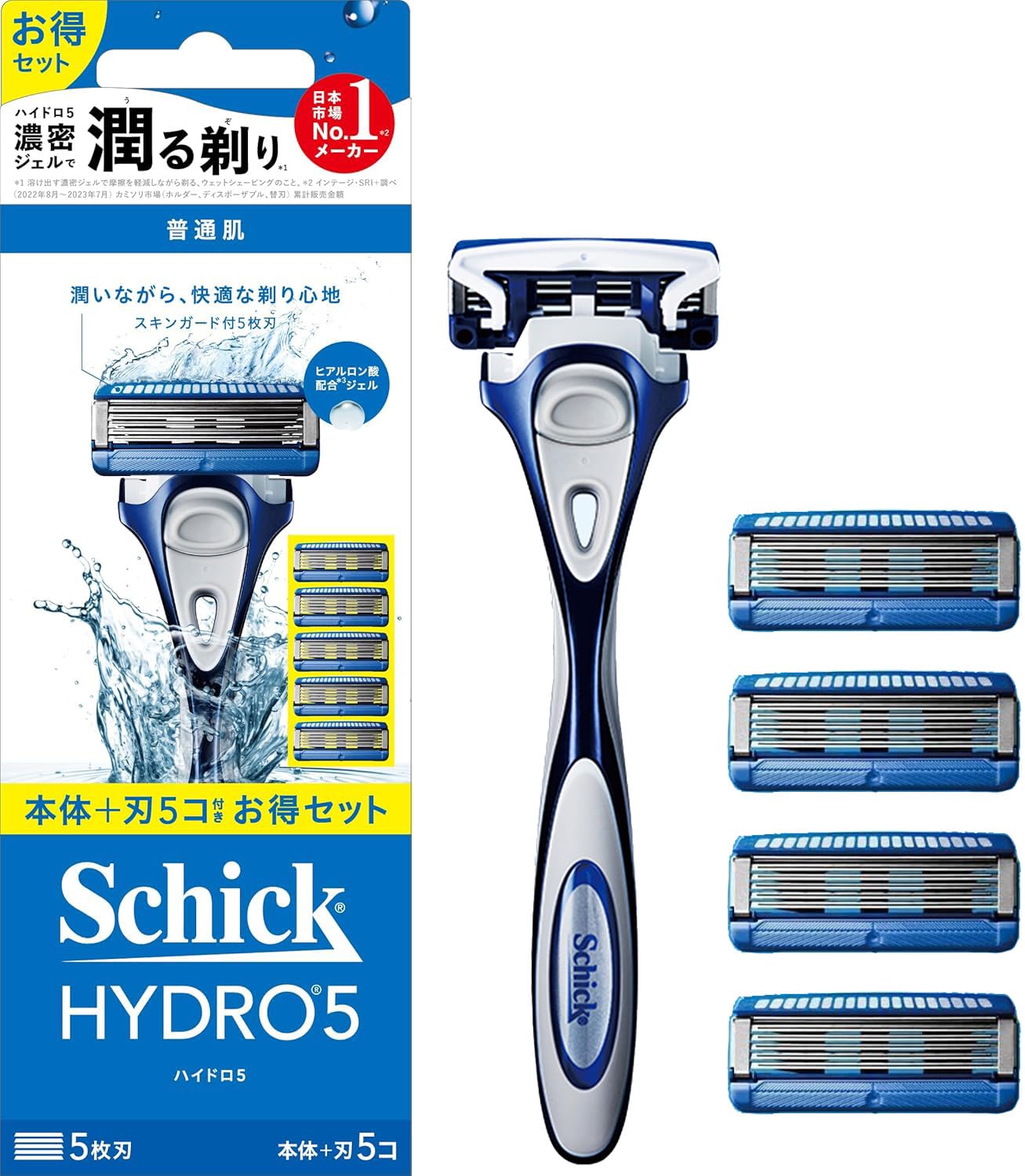 Hydro 5 Basic Combo Pack 4 заміна бритв для гоління (Держатель (з лезом) + леза) синій
Hydro 5 Basic Combo Pack 4 заміна бритв для гоління (Держатель (з лезом) + леза) синій