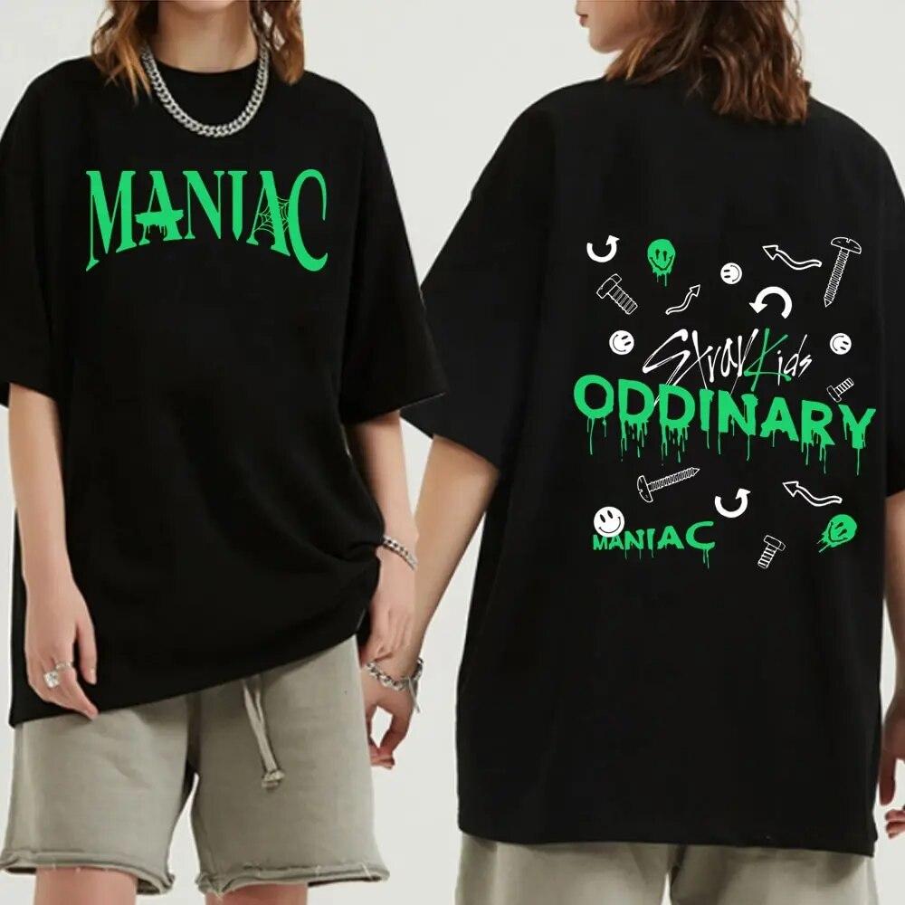 Футболки Stray Kids Maniac Y2k, женская футболка унисекс с коротким рукавом, летние топы в стиле хип-хоп
Футболки Stray Kids Maniac Y2k, женская футболка унисекс с коротким рукавом, летние топы в стиле хип-хоп