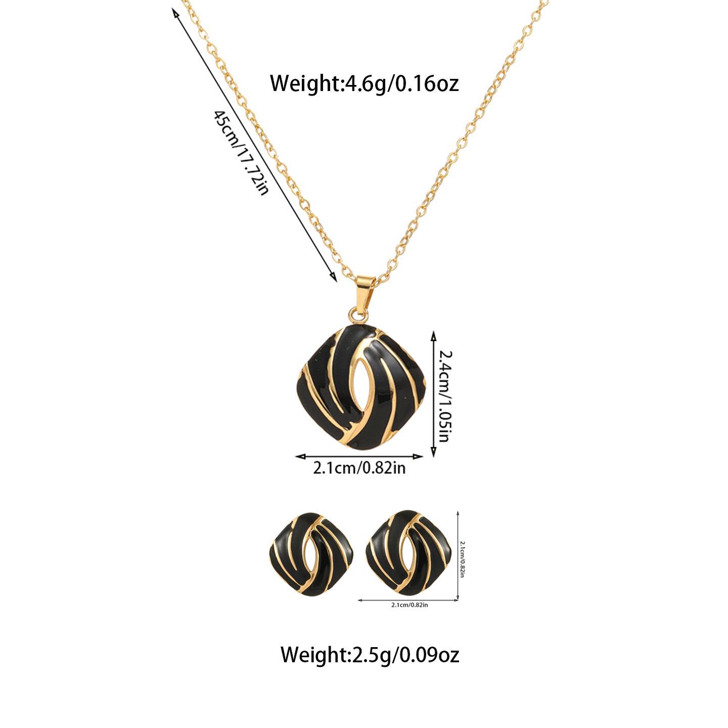 Stainless Steel Cross Square Drip Oil Necklace and Earring Set - Non-fading, High-end Jewelry чорний
Stainless Steel Cross Square Drip Oil Necklace and Earring Set - Non-fading, High-end Jewelry чорний