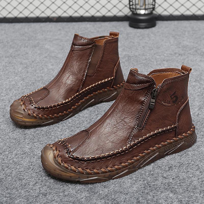 Мужские кожаные ботинки, повседневная обувь с высоким берцем и молнией 39-46 39 коричневый
Мужские кожаные ботинки, повседневная обувь с высоким берцем и молнией 39-46 39 коричневый