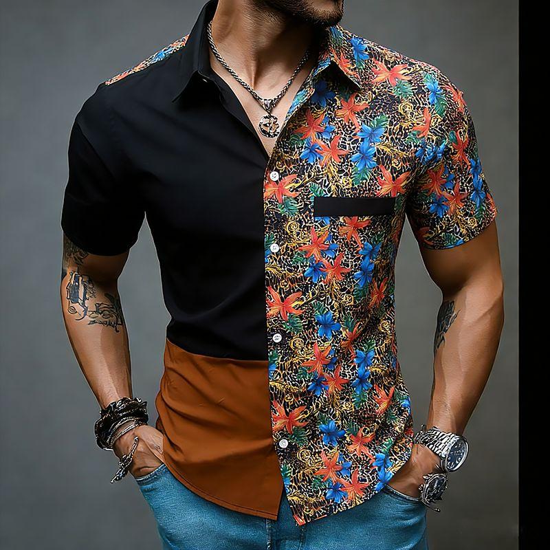Summer Men s Leopard Printed Patchwork Short Sleeve Shirt Fashion Color Block Shirts Fashion Nightclub Party Streetwears Blouse XXL як показано кольору
Summer Men s Leopard Printed Patchwork Short Sleeve Shirt Fashion Color Block Shirts Fashion Nightclub Party Streetwears Blouse XXL як показано кольору