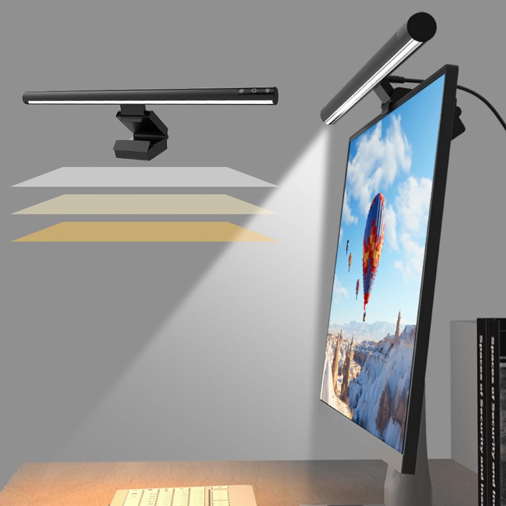 Monitor USB PC Bar 50cm Monitor Hanging Gaming Computer 3 Types of Color Stepless Display LED for LED Desk Easy on the PC Late Night Bedroom Light, чорний
Monitor USB PC Bar 50cm Monitor Hanging Gaming Computer 3 Types of Color Stepless Display LED for LED Desk Easy on the PC Late Night Bedroom Light, чорний