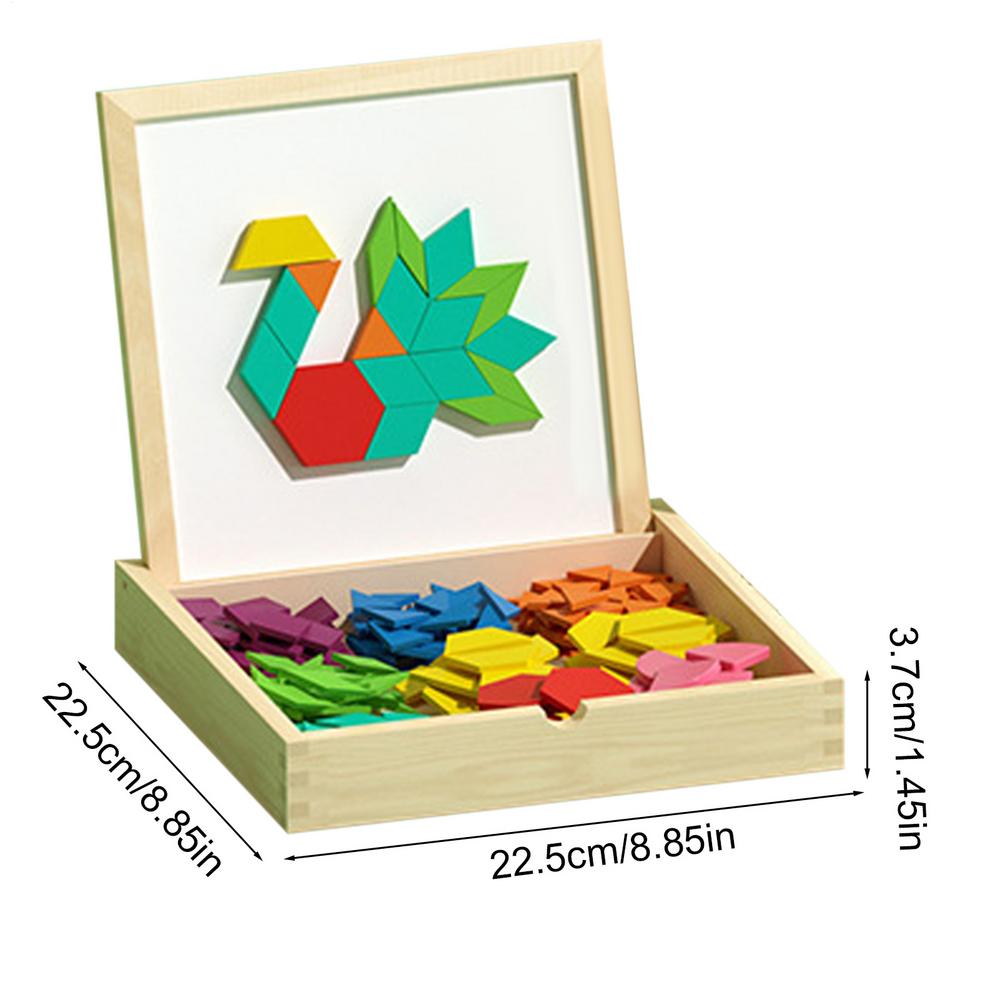 Magnetic Wooden Pattern Blocks Set STEMs Geometry Learning Toys For Kids 4-8, Educational Puzzle With Activity Cards
Magnetic Wooden Pattern Blocks Set STEMs Geometry Learning Toys For Kids 4-8, Educational Puzzle With Activity Cards