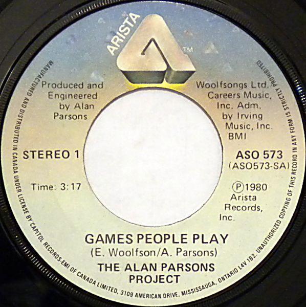 7-дюймовая пластинка ALAN PARSONS PROJECT - Games People Play ASO573 Arista 1980 Канада Рок Б/У
7-дюймовая пластинка ALAN PARSONS PROJECT - Games People Play ASO573 Arista 1980 Канада Рок Б/У