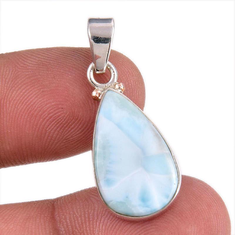 Натуральний ларимар, дорогоцінний камінь, кулон із срібла 925 проби, 1,25 дюйма G4b32 
Натуральний ларимар, дорогоцінний камінь, кулон із срібла 925 проби, 1,25 дюйма G4b32