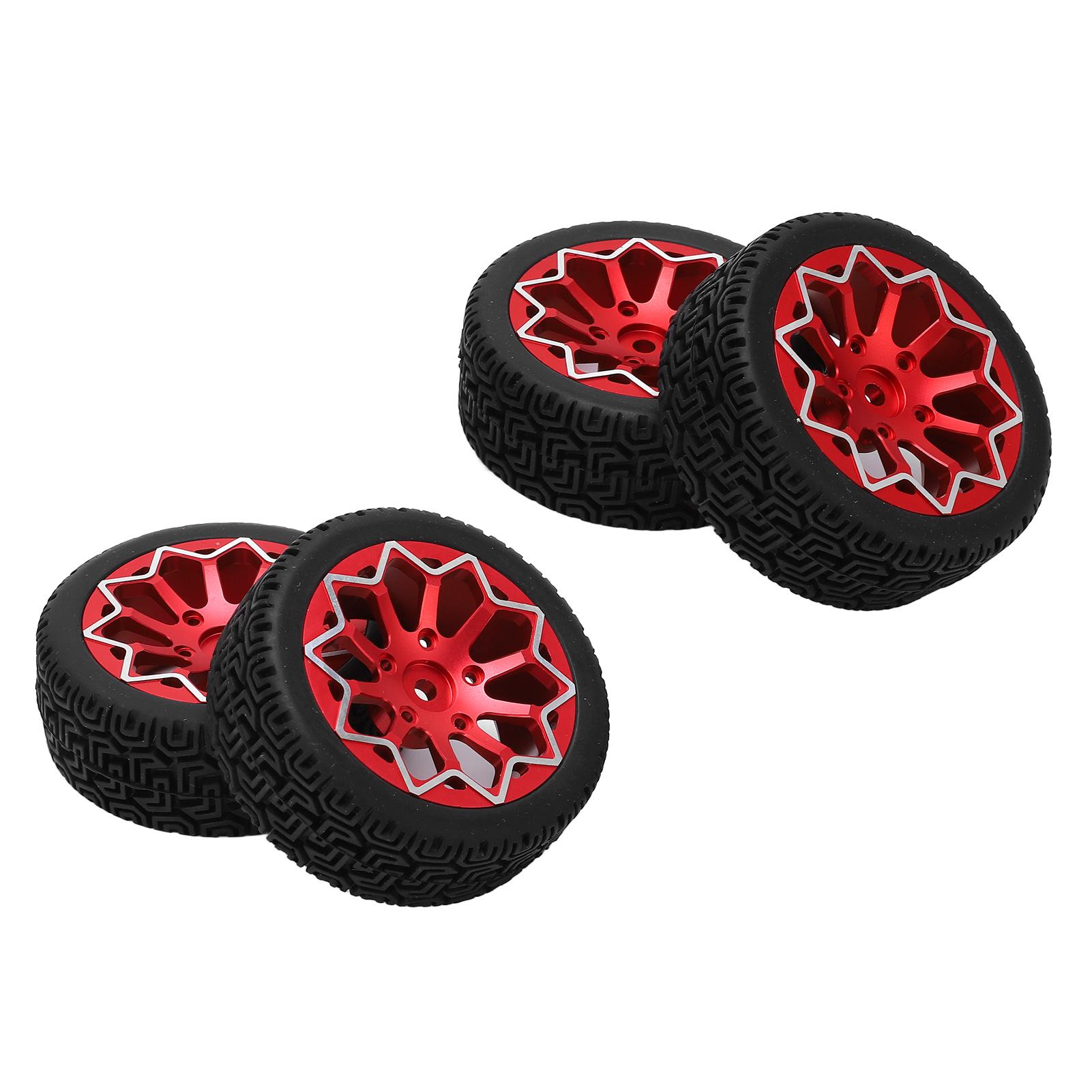 4pcs RC Wheel Tires Aluminum Alloy Hub Rubber Material Concavoconvex Texture RC Tires for 1 10 Flat Sports Car Red
4pcs RC Wheel Tires Aluminum Alloy Hub Rubber Material Concavoconvex Texture RC Tires for 1 10 Flat Sports Car Red