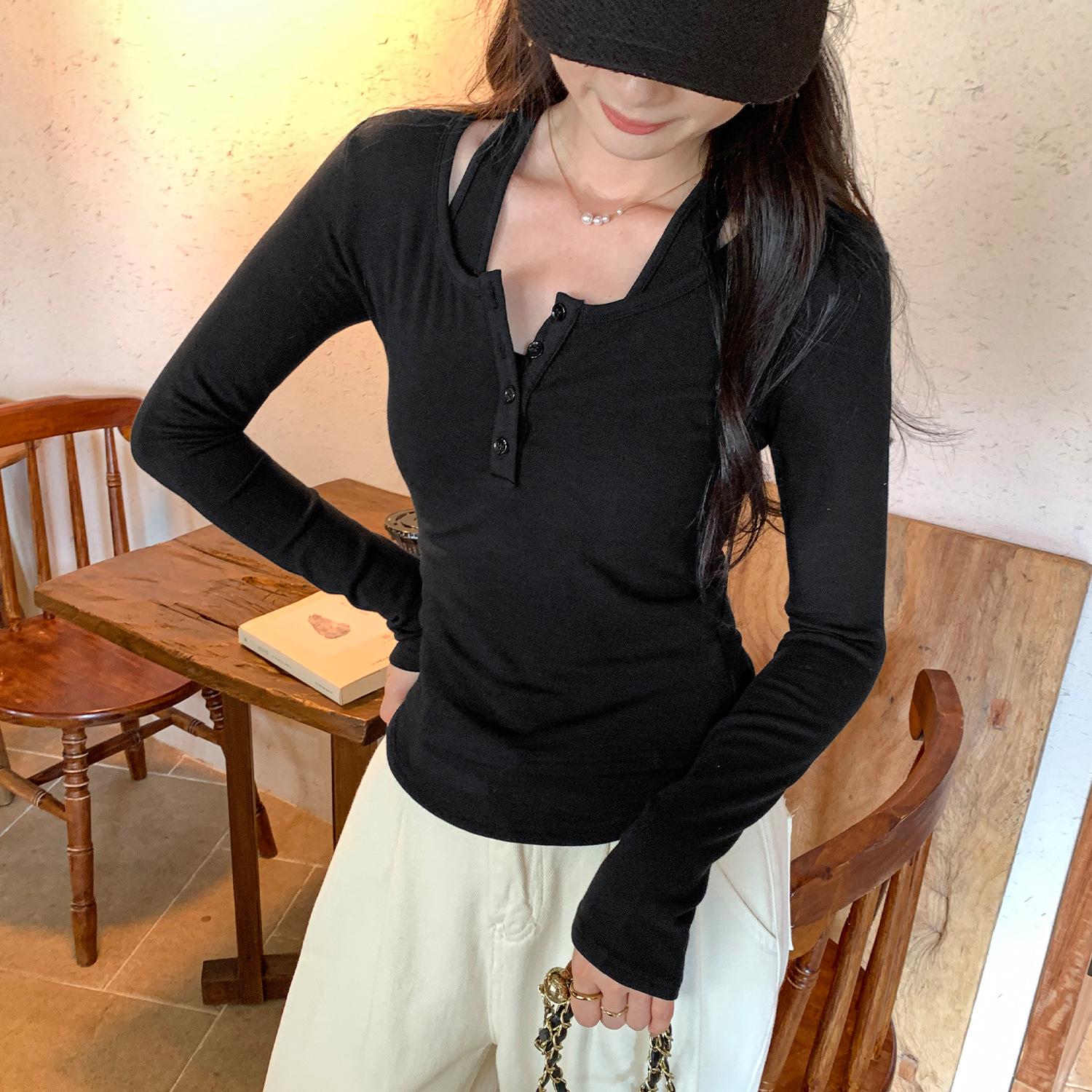 2026 Korean Style Faux Two-Piece Halter Slim-Fit Women s Long Sleeve T-shirt Small
2026 Korean Style Faux Two-Piece Halter Slim-Fit Women s Long Sleeve T-shirt Small