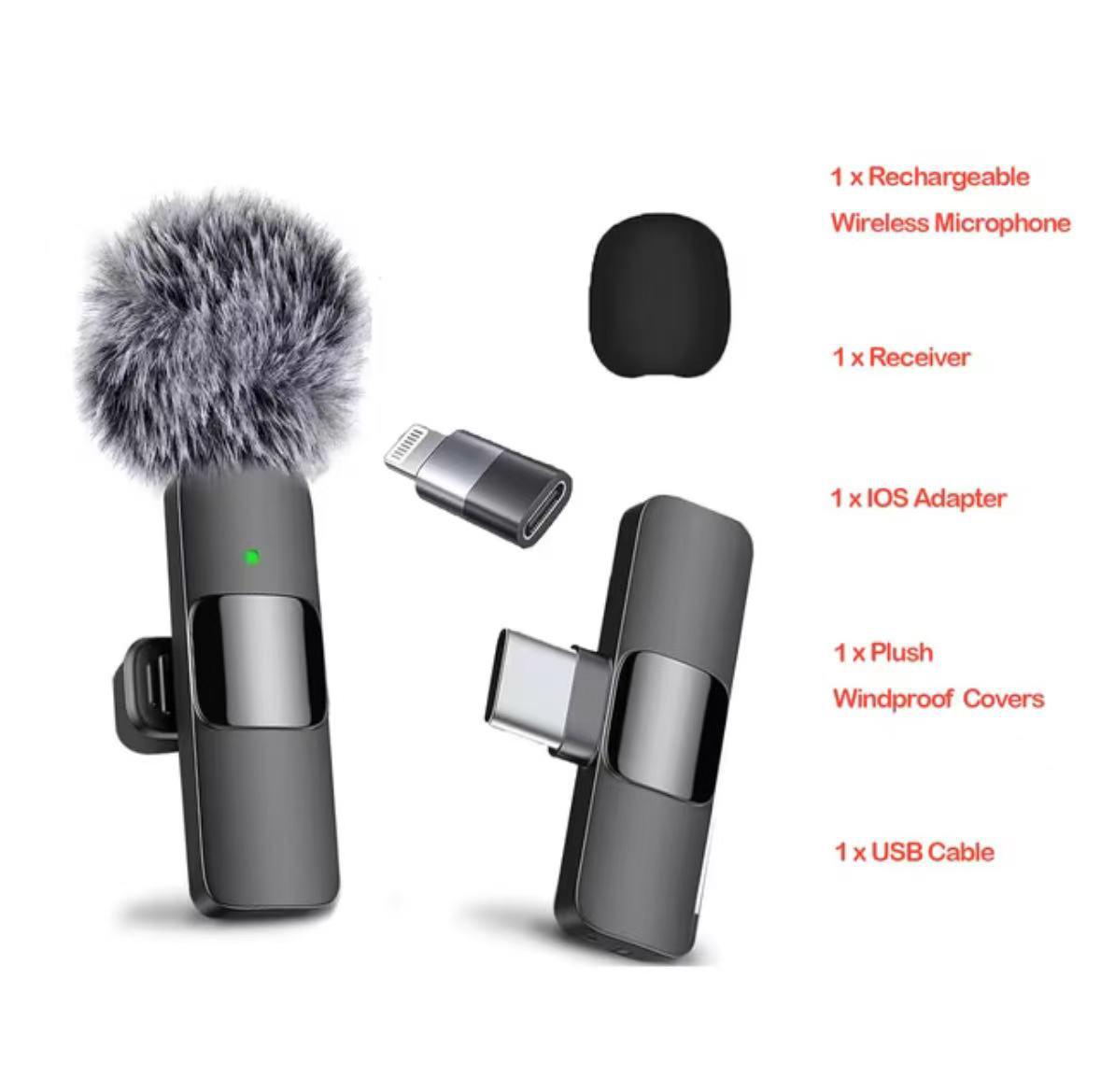 Портативний бездротовий петличний мікрофон для аудіо- та відеозапису – Міні K1
Портативний бездротовий петличний мікрофон для аудіо- та відеозапису – Міні K1