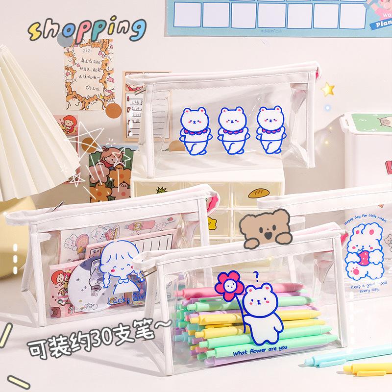 Japanese Large Capacity Handbook Storage Bag Transparent Pencil Bag Female Simple Ins Trend Student Cute Kawai Stationery Box
Japanese Large Capacity Handbook Storage Bag Transparent Pencil Bag Female Simple Ins Trend Student Cute Kawai Stationery Box