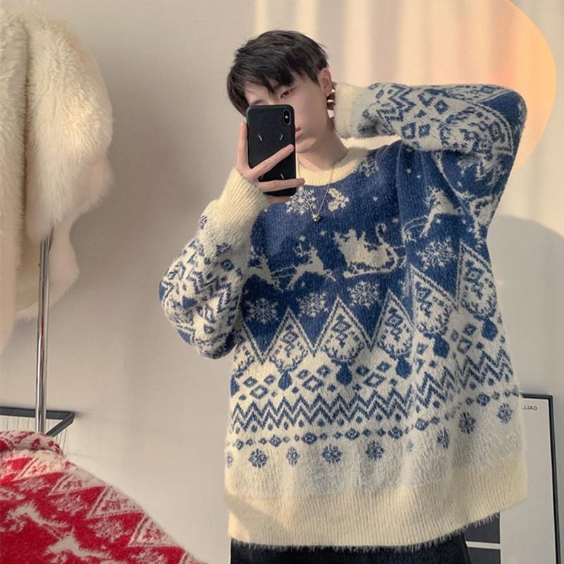 Christmas Street Style Couples Velvet-Enhanced Sweater, Loose Korean Knitwear for Men and Women, Perfect for Autumn and Winter. 2XL
Christmas Street Style Couples Velvet-Enhanced Sweater, Loose Korean Knitwear for Men and Women, Perfect for Autumn and Winter. 2XL