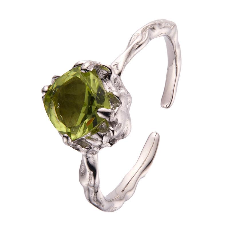 Natural Colored Treasure Ring Earrings 925 Sterling Silver Inlaid With Topaz Diopside Peridot Ring For Women S Personality Texture
Natural Colored Treasure Ring Earrings 925 Sterling Silver Inlaid With Topaz Diopside Peridot Ring For Women S Personality Texture
