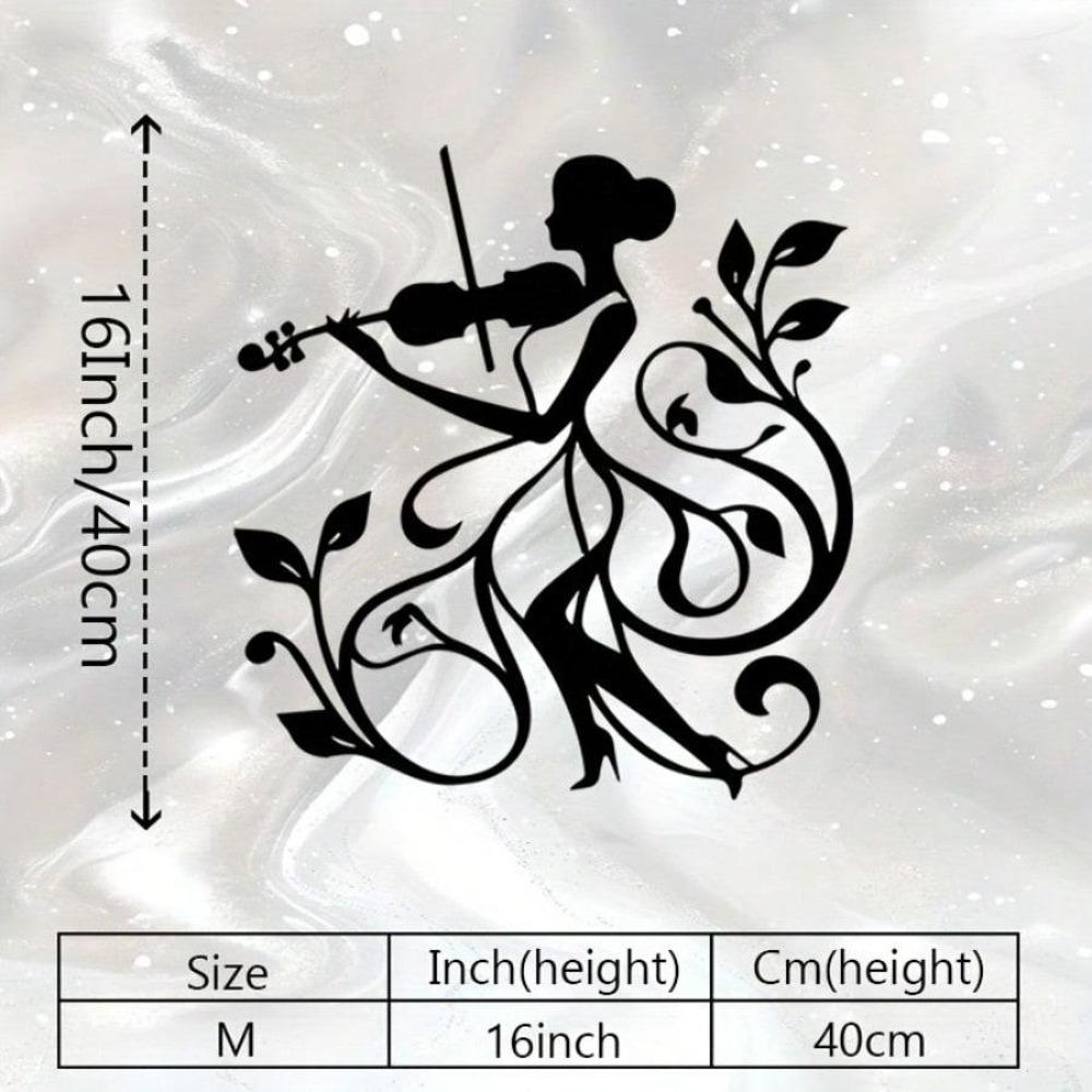 Elegant Black Violin Metal Wall Art with Floral Design Durable Iron Indoor Outdoor Decoration Music Room Gift різнокольоровий
Elegant Black Violin Metal Wall Art with Floral Design Durable Iron Indoor Outdoor Decoration Music Room Gift різнокольоровий