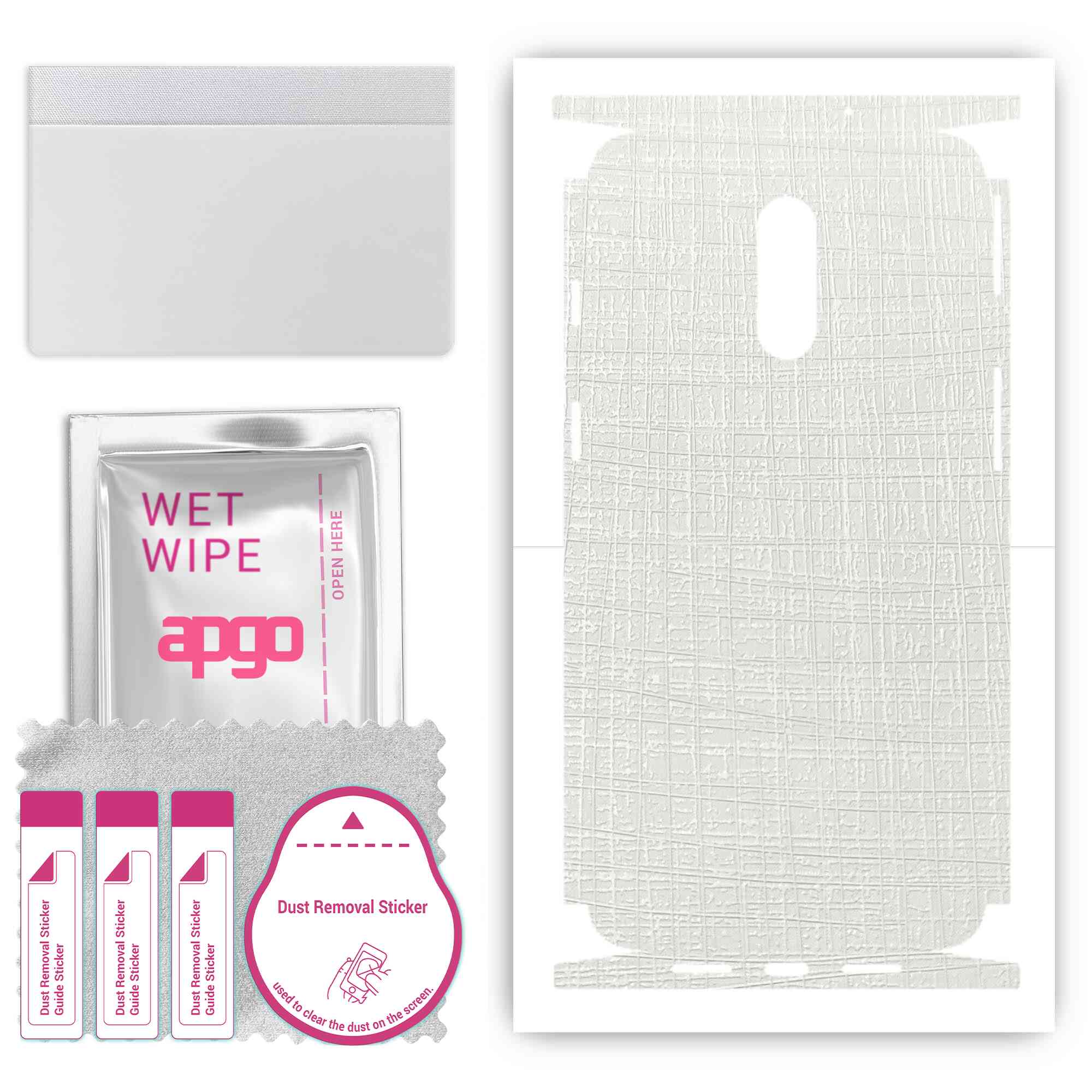 apgo Protective Skin Sticker for the back+sides compatible with OnePlus 7, Full Wrap Film, Foil, Vinyl - Pattern White Fabric
apgo Protective Skin Sticker for the back+sides compatible with OnePlus 7, Full Wrap Film, Foil, Vinyl - Pattern White Fabric