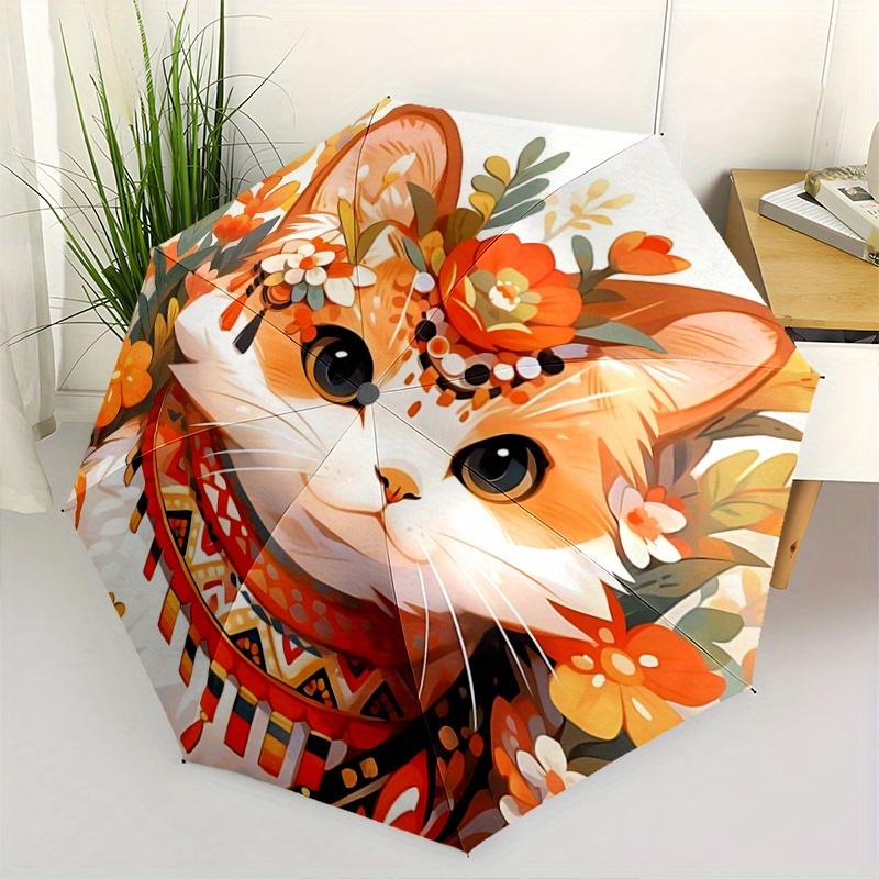 1pc Orange Cat Creative Design Durable Cartoon Folding Umbrella, Portable 3-Fold Compact Umbrella for Men and Women, Suitable for Travel or
1pc Orange Cat Creative Design Durable Cartoon Folding Umbrella, Portable 3-Fold Compact Umbrella for Men and Women, Suitable for Travel or