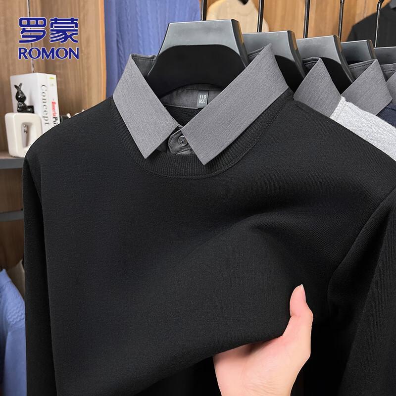 Romon Men s Faux Two-Piece Fleece-Lined Knit Sweater L
Romon Men s Faux Two-Piece Fleece-Lined Knit Sweater L