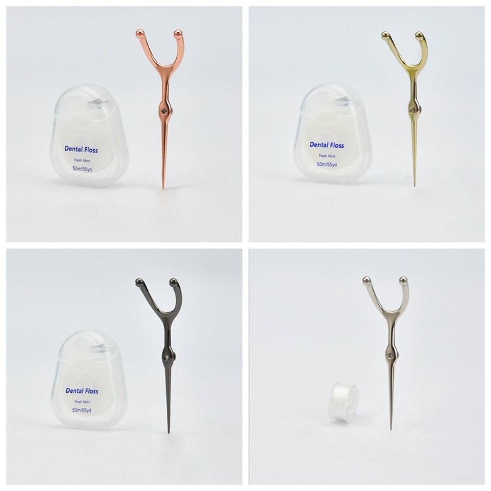 Reusable Stainless Steel Toothpick Set Portable Oral Cleaning Tools 50M Tooth Flossing Outdoors style 2
Reusable Stainless Steel Toothpick Set Portable Oral Cleaning Tools 50M Tooth Flossing Outdoors style 2
