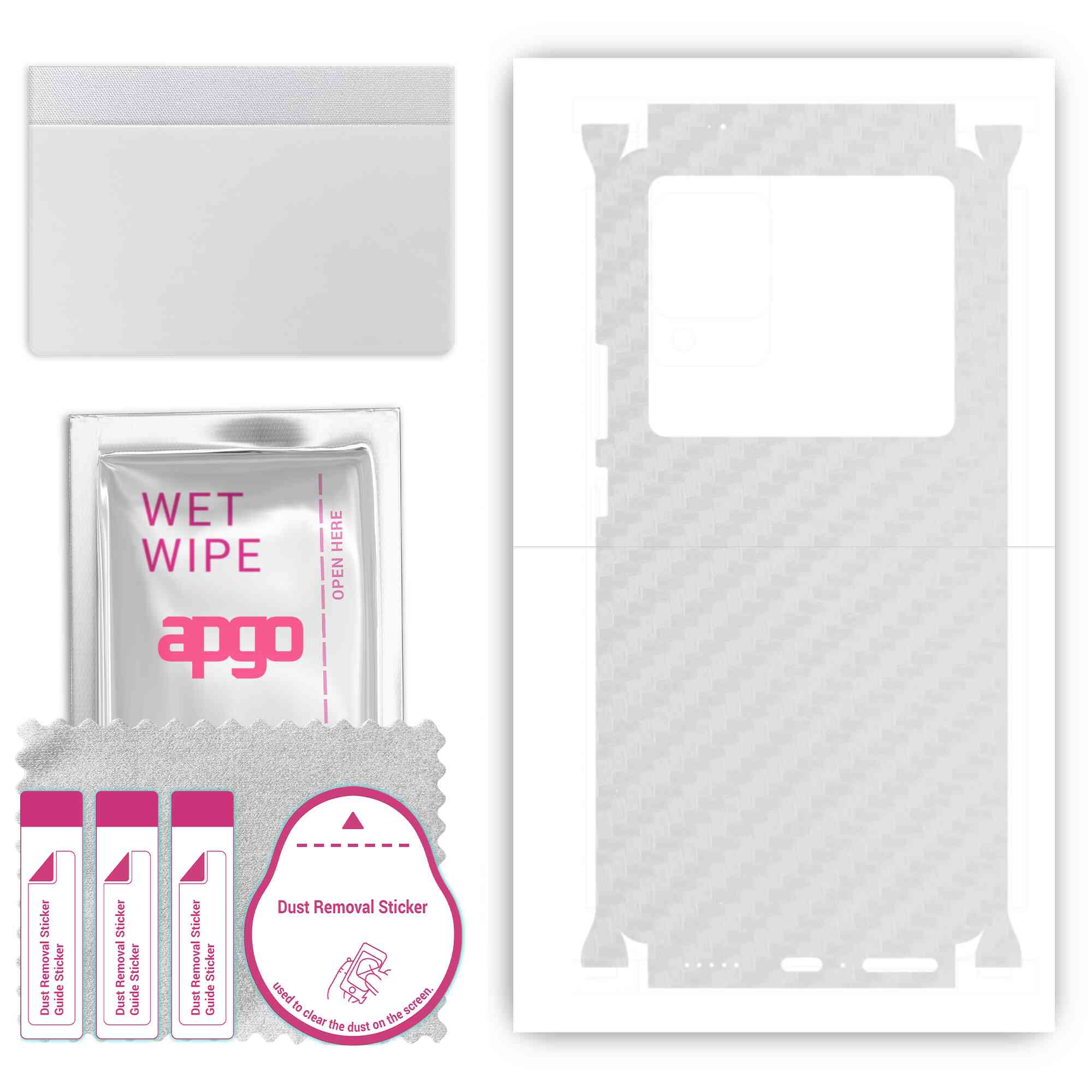apgo Protective Skin Sticker for the back+sides compatible with Vivo X80 Pro, Full Wrap Film, Foil, Vinyl - Pattern Transparent Carbon
apgo Protective Skin Sticker for the back+sides compatible with Vivo X80 Pro, Full Wrap Film, Foil, Vinyl - Pattern Transparent Carbon