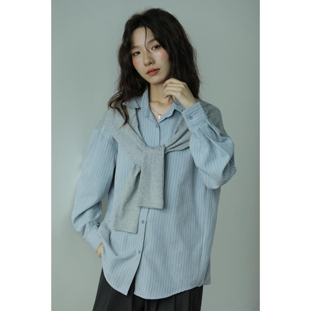 Women s Striped Long-Sleeve Shawl Shirt - Autumn/Winter Slim-Fit, Soft, Versatile, Casual. M (Premium Quality)
Women s Striped Long-Sleeve Shawl Shirt - Autumn/Winter Slim-Fit, Soft, Versatile, Casual. M (Premium Quality)