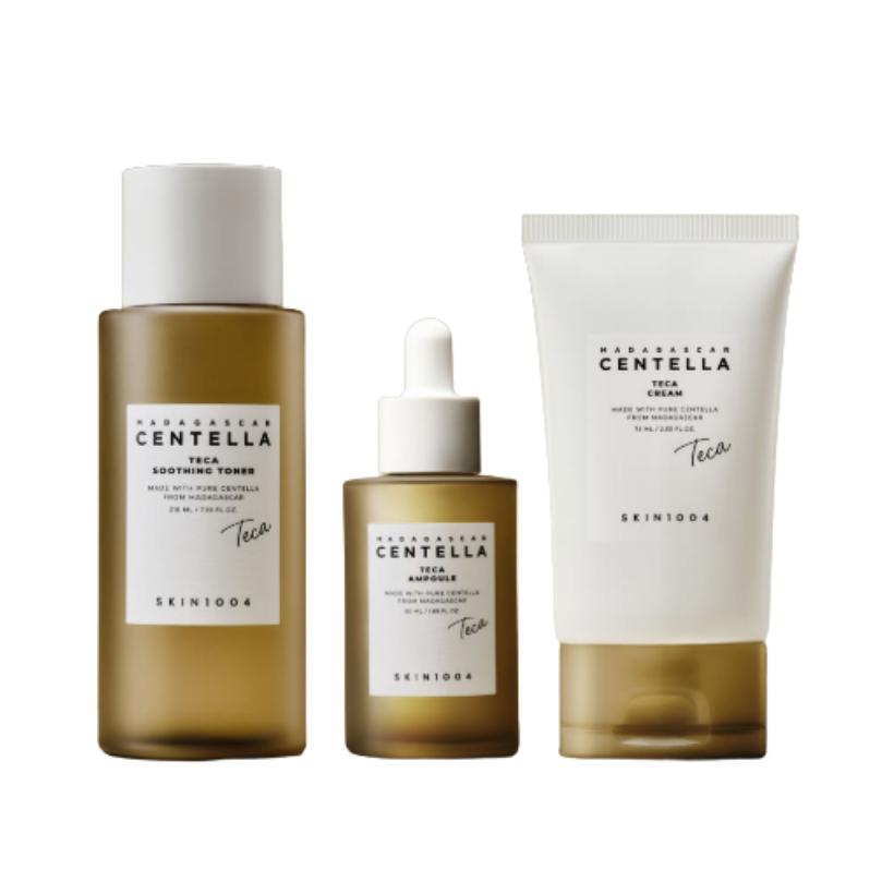 SKIN1004 Centella TECA 3 Set (Toner 210ml + Ampoule 50ml + Cream 75ml) Soothing & Barrier Repair Care
SKIN1004 Centella TECA 3 Set (Toner 210ml + Ampoule 50ml + Cream 75ml) Soothing & Barrier Repair Care