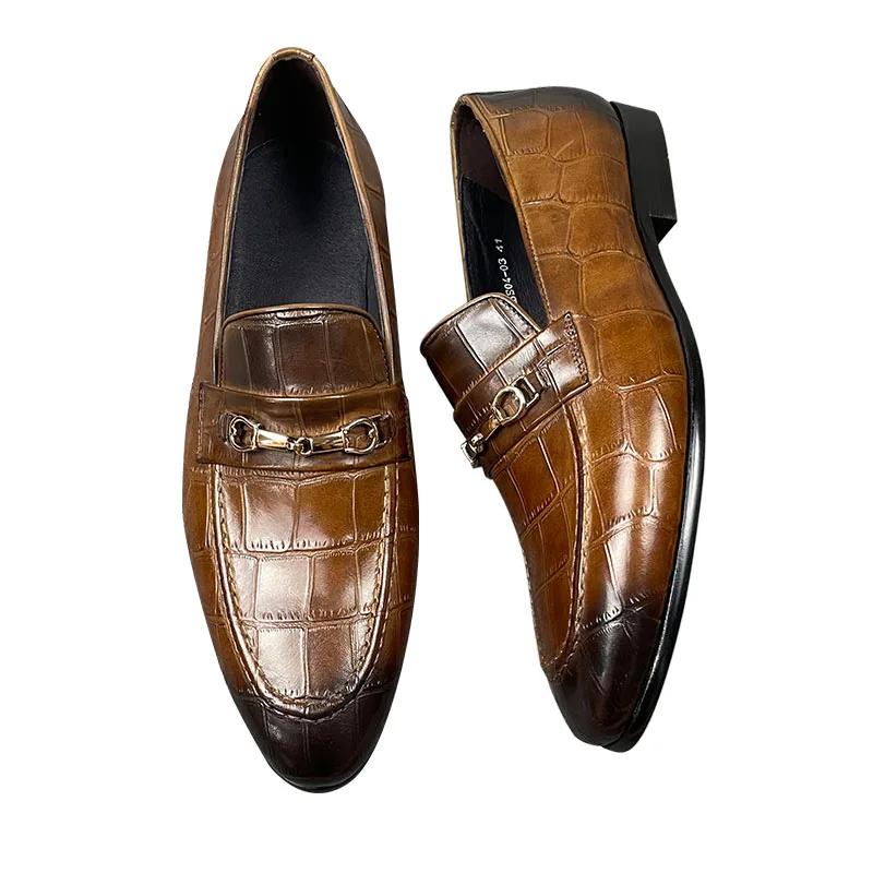 Leather Shoes for Men Outdoor Leisure Pointed Toe Slip-On Printing Crocodile Pattern Craft Loafers Summer Fashion Breathable 46 чорний
Leather Shoes for Men Outdoor Leisure Pointed Toe Slip-On Printing Crocodile Pattern Craft Loafers Summer Fashion Breathable 46 чорний