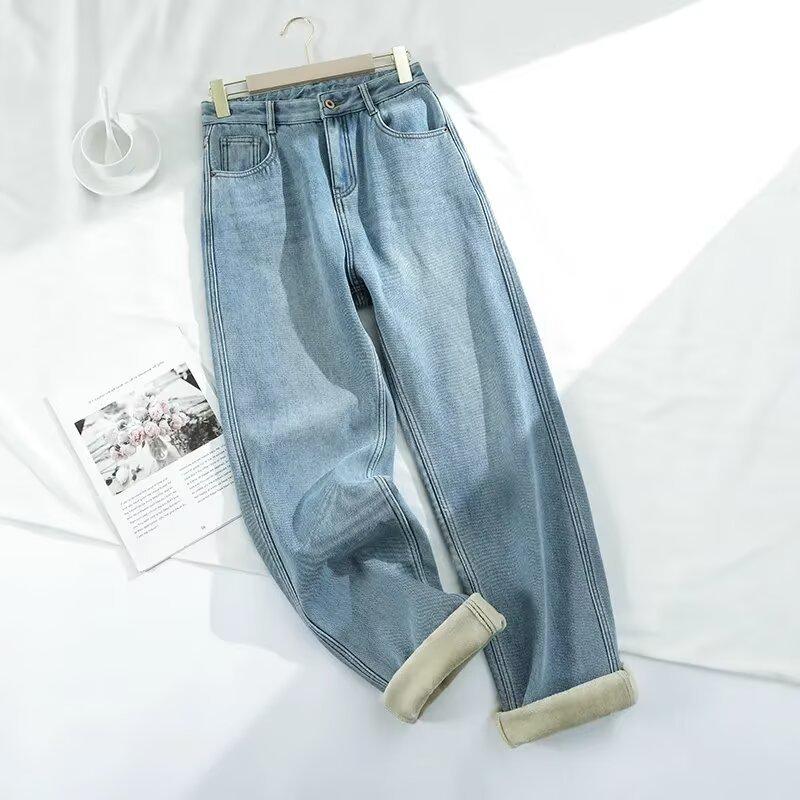 Women s High-Waisted Fleece-Lined Straight-Leg Jeans: Autumn/Winter 2024, Loose Fit, Slimming, Narrow-Leg. L
Women s High-Waisted Fleece-Lined Straight-Leg Jeans: Autumn/Winter 2024, Loose Fit, Slimming, Narrow-Leg. L