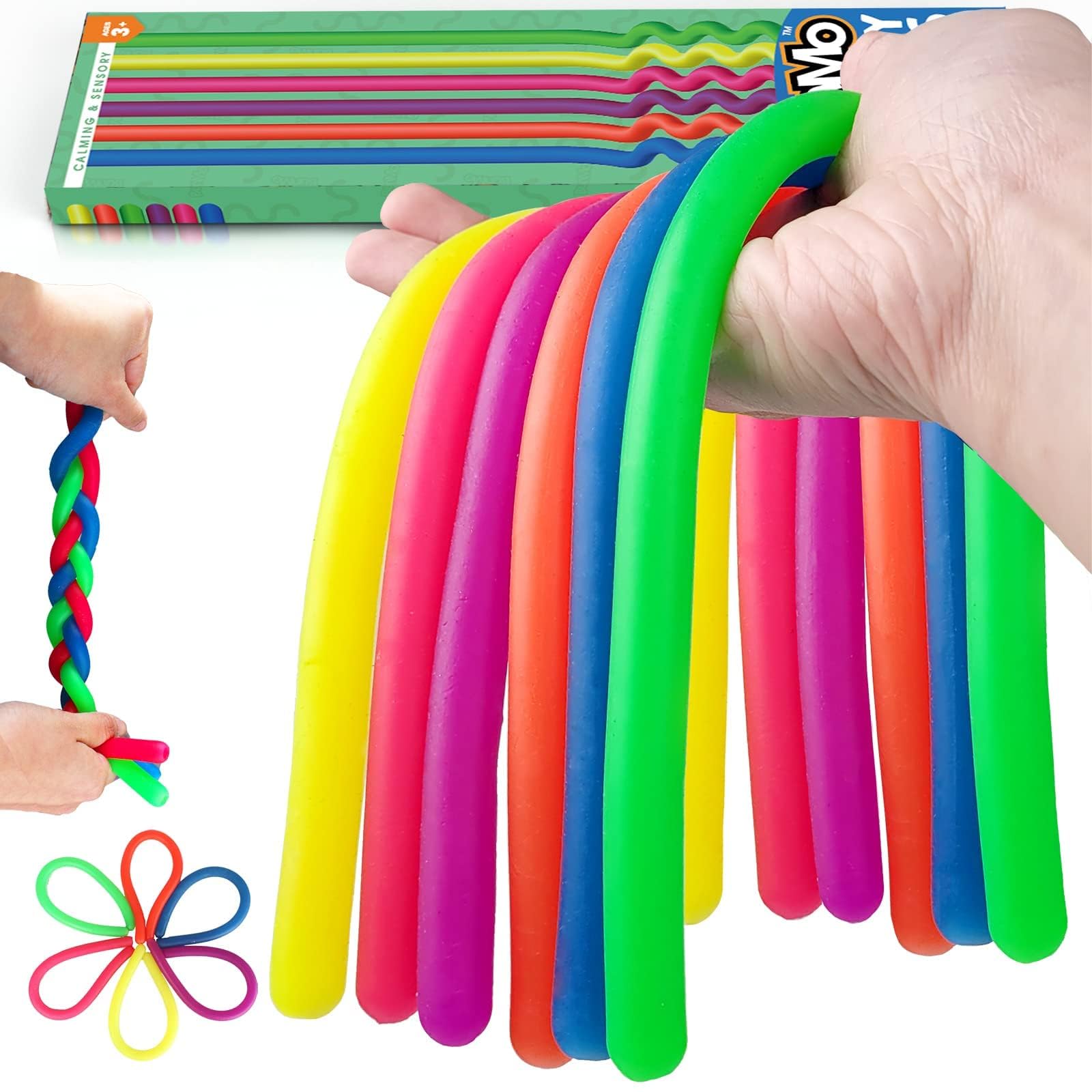 BUNMO Stretch String Sensory Toys for Toddlers Exciting and Addictive Sensory Toys for Kids Fidget Toys Hours of Fun for Kids Toys Smooth Pack of 6 -
BUNMO Stretch String Sensory Toys for Toddlers Exciting and Addictive Sensory Toys for Kids Fidget Toys Hours of Fun for Kids Toys Smooth Pack of 6 -