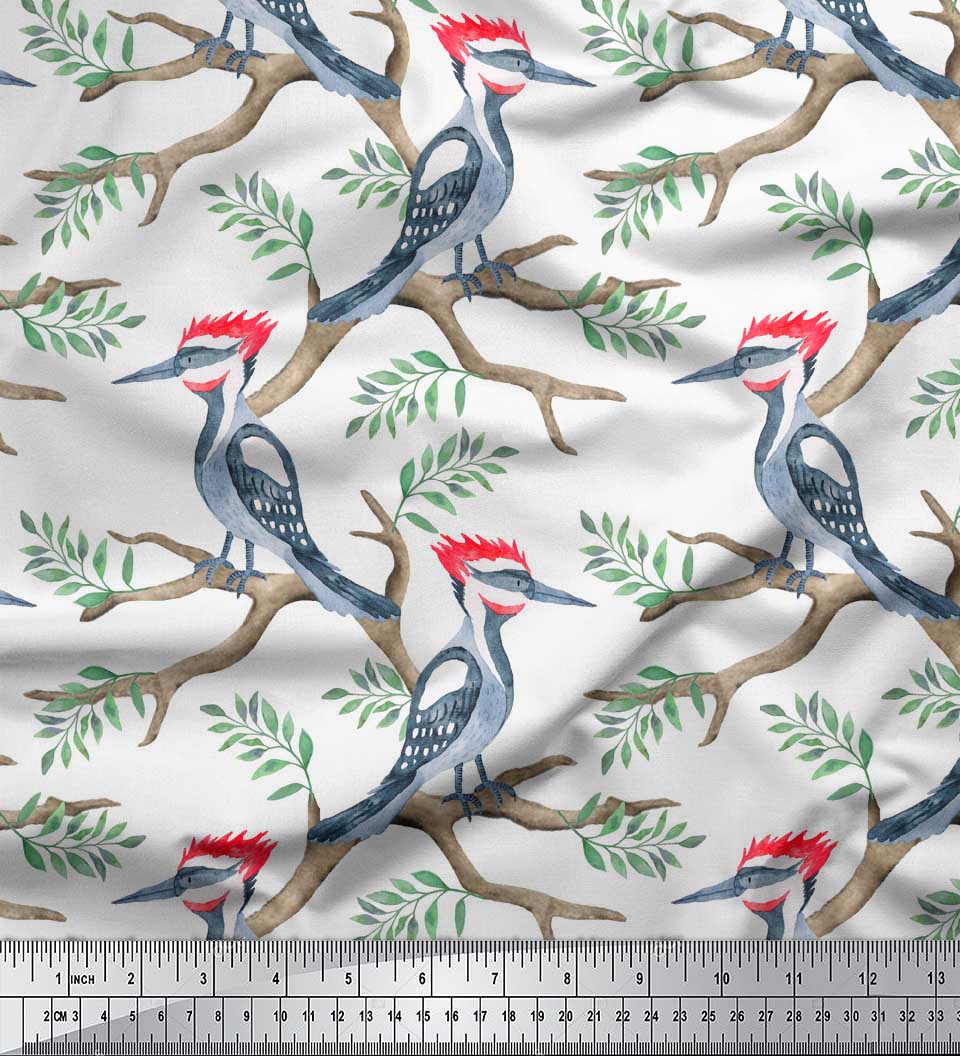 Чорна поліетиленова крепова тканина Soimoi з принтом листя та птахів дятла, 42 дюйми 42 Inch Wide - Poly Crepe білий
Чорна поліетиленова крепова тканина Soimoi з принтом листя та птахів дятла, 42 дюйми 42 Inch Wide - Poly Crepe білий