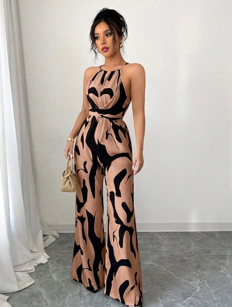 European & American Style Milk Texture Lace-Up Halter Backless Jumpsuit 2026 Large коричневий
European & American Style Milk Texture Lace-Up Halter Backless Jumpsuit 2026 Large коричневий