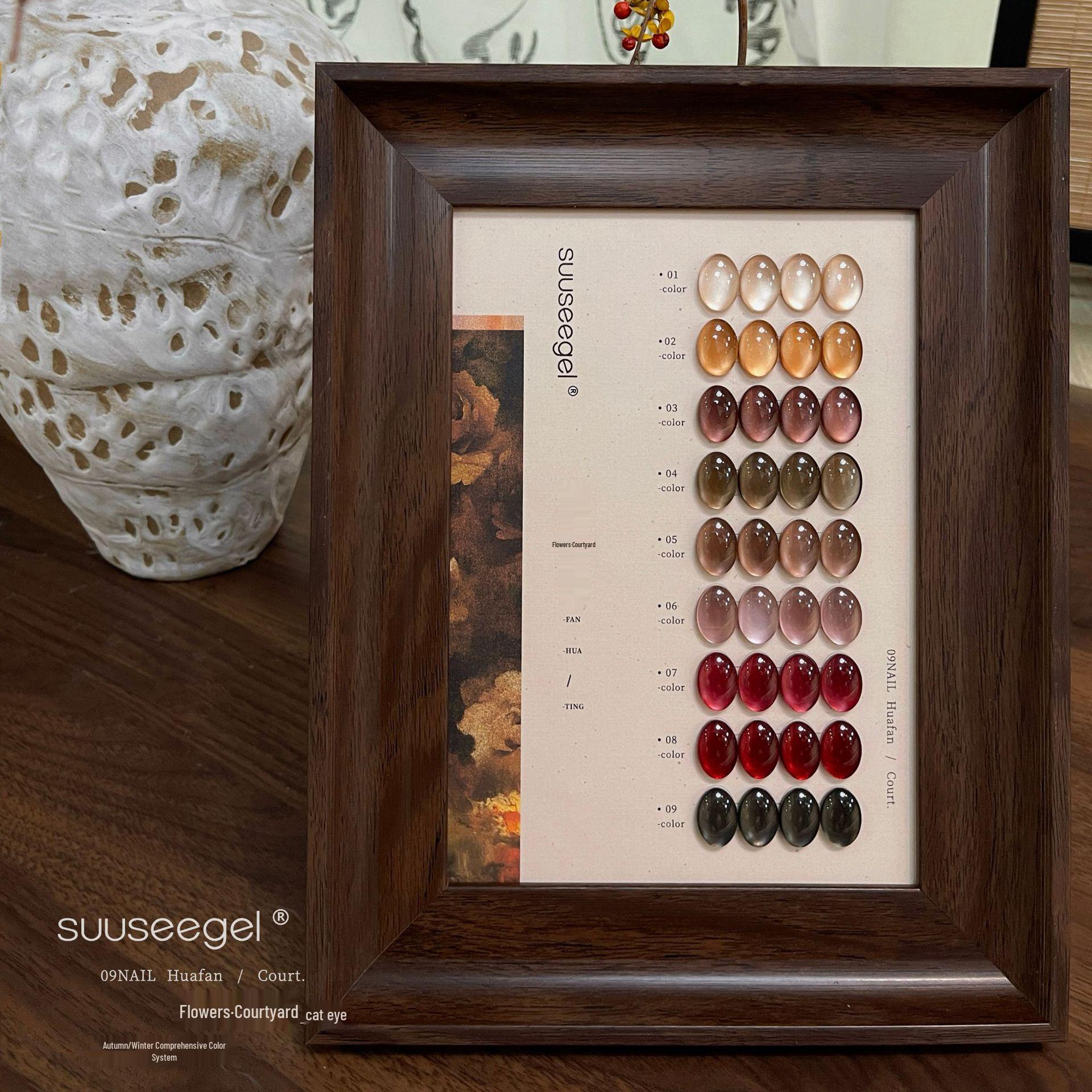 Floral Court Cat Eye Gel Polish Set: 9 Autumn/Winter Mixed Colors with Glass Beads
Floral Court Cat Eye Gel Polish Set: 9 Autumn/Winter Mixed Colors with Glass Beads