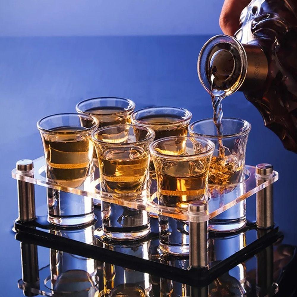 Transparent Wine Cup Holder Multi-slots Shot Glasses Holder Server Holder Cup Serving Tray Ktv 32mm-6 Holes(in-line)
Transparent Wine Cup Holder Multi-slots Shot Glasses Holder Server Holder Cup Serving Tray Ktv 32mm-6 Holes(in-line)