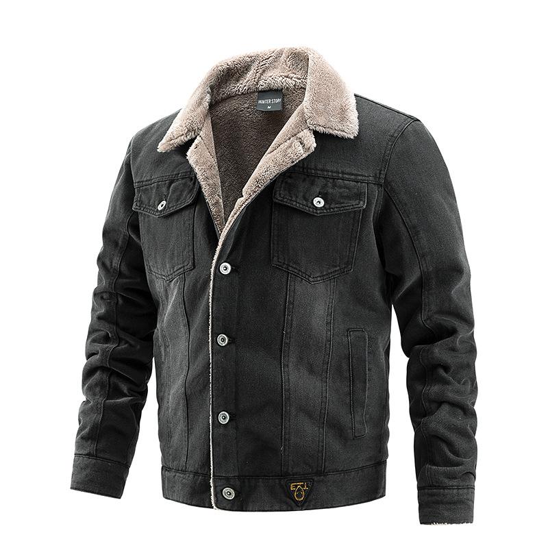 Men s Sherpa Lined Trucker Jacket Lapel Cotton Cargo Jacket Casual Button Military Jacket Warm Fall Winter Parka for Men Cowboy Denim Jean Jackets XXXL чорний
Men s Sherpa Lined Trucker Jacket Lapel Cotton Cargo Jacket Casual Button Military Jacket Warm Fall Winter Parka for Men Cowboy Denim Jean Jackets XXXL чорний