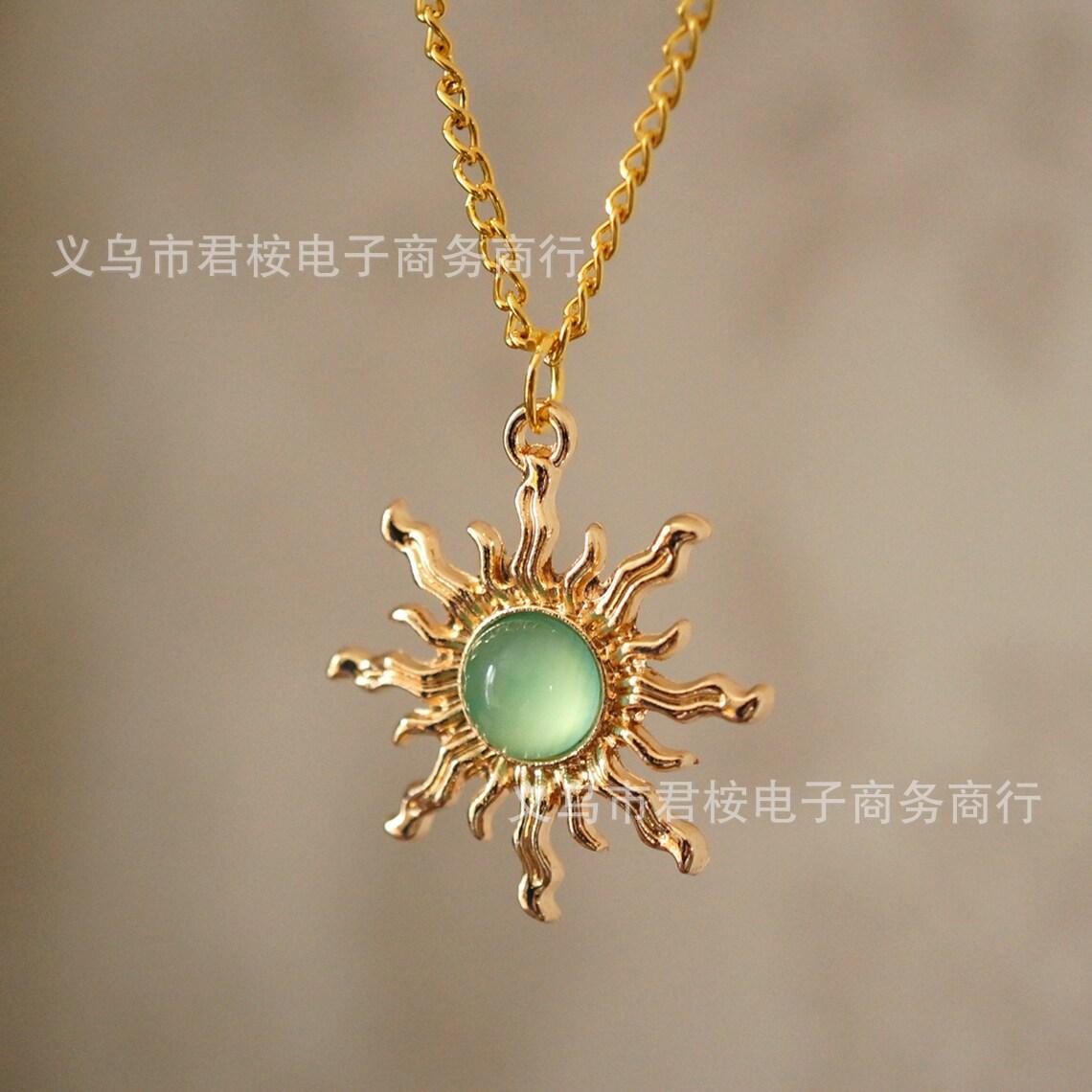 Bohemia Gold Color Baroque Sun Flower Light Green Opal Stone Pendant Necklace Earrings for Women Charms Temperament Jewelry Gift
Bohemia Gold Color Baroque Sun Flower Light Green Opal Stone Pendant Necklace Earrings for Women Charms Temperament Jewelry Gift