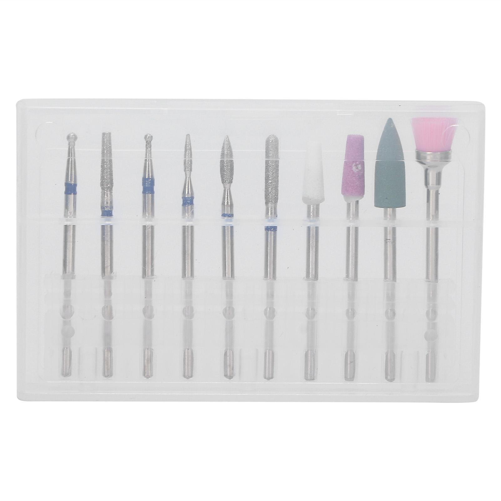 10pcs Nail Drill Bits Dead Skin Remover Nail Polishing Nail Art Grinding File Head Set
10pcs Nail Drill Bits Dead Skin Remover Nail Polishing Nail Art Grinding File Head Set