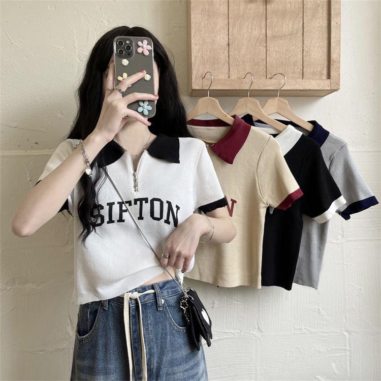Women s Summer Color Block Zip Knit Top - Short-Sleeve Slim Fit with Turn-Down Collar One Size чёрный
Women s Summer Color Block Zip Knit Top - Short-Sleeve Slim Fit with Turn-Down Collar One Size чёрный