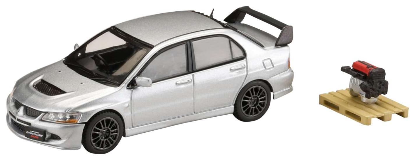 HJ64 164 Mitsubishi Lancer Evolution 8 MR GSR with Engine Display Model Cool Silver Metallic Finished Product
HJ64 164 Mitsubishi Lancer Evolution 8 MR GSR with Engine Display Model Cool Silver Metallic Finished Product