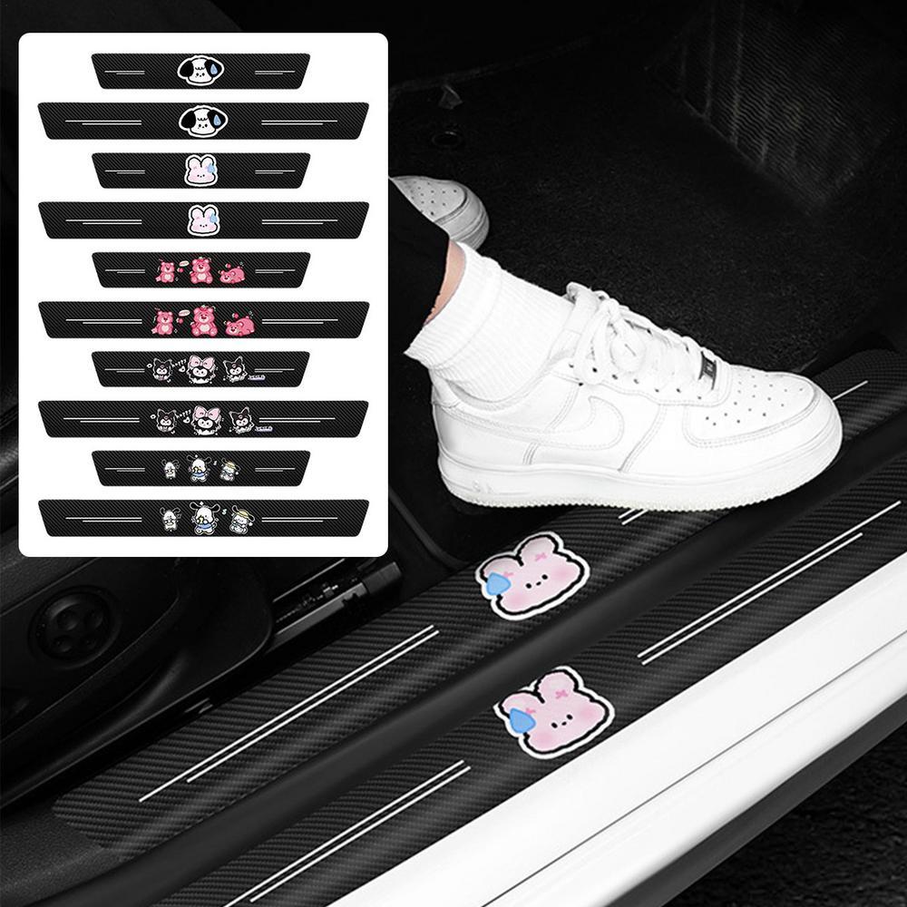 Симпатичная автомобильная дверь ступенька из углеродного волокна Приветственная педаль Палисад Мультяшная полоса порога из углеродного волокна для Tesla Y Honda Civic Golf 6 Mazda 
Симпатичная автомобильная дверь ступенька из углеродного волокна Приветственная педаль Палисад Мультяшная полоса порога из углеродного волокна для Tesla Y Honda Civic Golf 6 Mazda