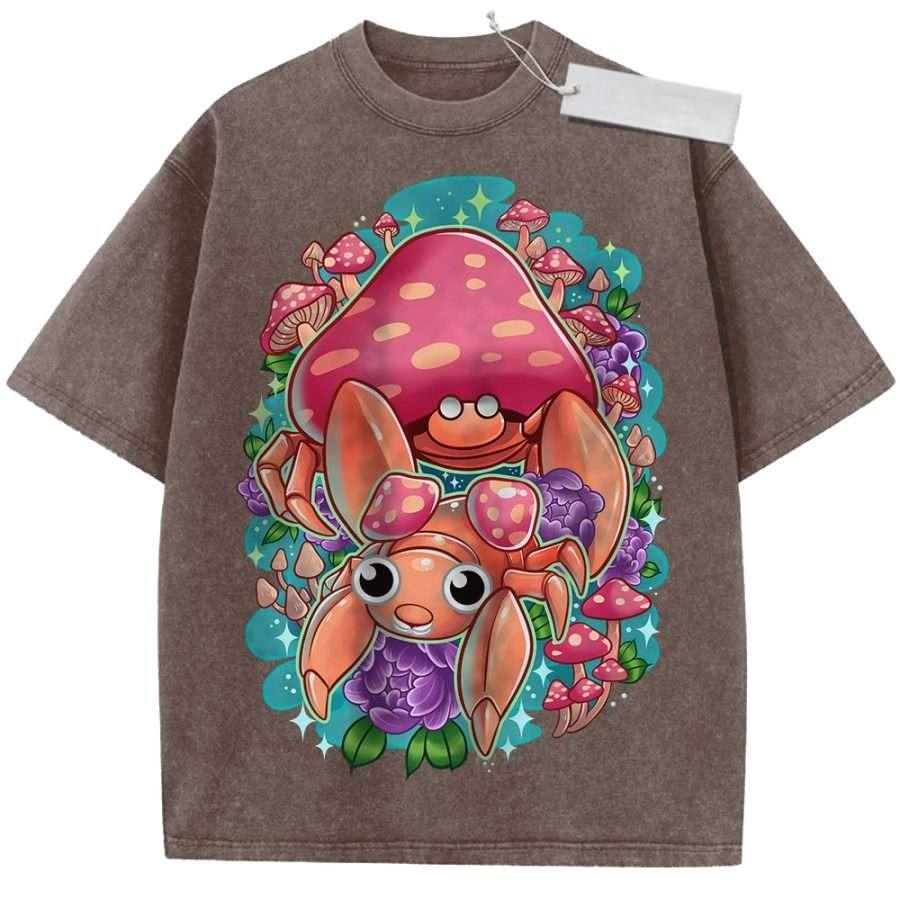 Unisex Washed Pink Vintage T Shirt Fairy Tale Mushroom Crab High Quality Fabric for Home Leisure Travel Shopping M
Unisex Washed Pink Vintage T Shirt Fairy Tale Mushroom Crab High Quality Fabric for Home Leisure Travel Shopping M