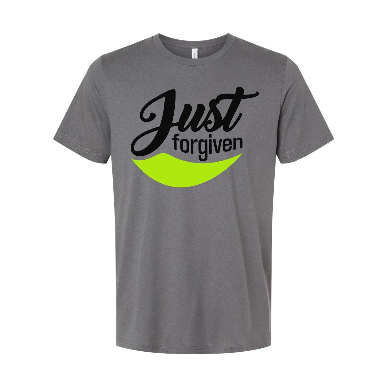 Just Forgiven Unisex Graphic Tee With Neon Smile Arc Design For Christians And F S
Just Forgiven Unisex Graphic Tee With Neon Smile Arc Design For Christians And F S
