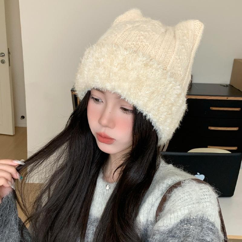 Осенне-зимние шапки женские теплые плюшевые шапки универсальные большой окружности головы шапки от холода милые вязаные шерстяные шапки с кошачьими ушками One Size
Осенне-зимние шапки женские теплые плюшевые шапки универсальные большой окружности головы шапки от холода милые вязаные шерстяные шапки с кошачьими ушками One Size