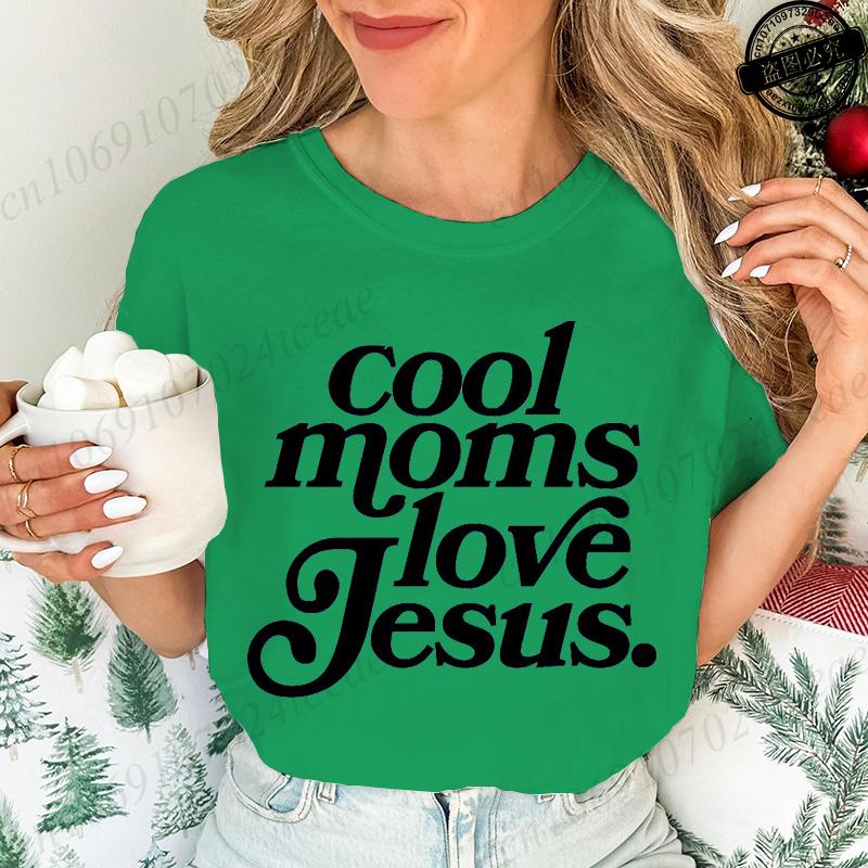 Cool Moms Love Jesus Design Women s Casual T-Shirts Large Size Short-sleeved T-shirt Christian Mom Women Clothes Faithful Shirts S
Cool Moms Love Jesus Design Women s Casual T-Shirts Large Size Short-sleeved T-shirt Christian Mom Women Clothes Faithful Shirts S