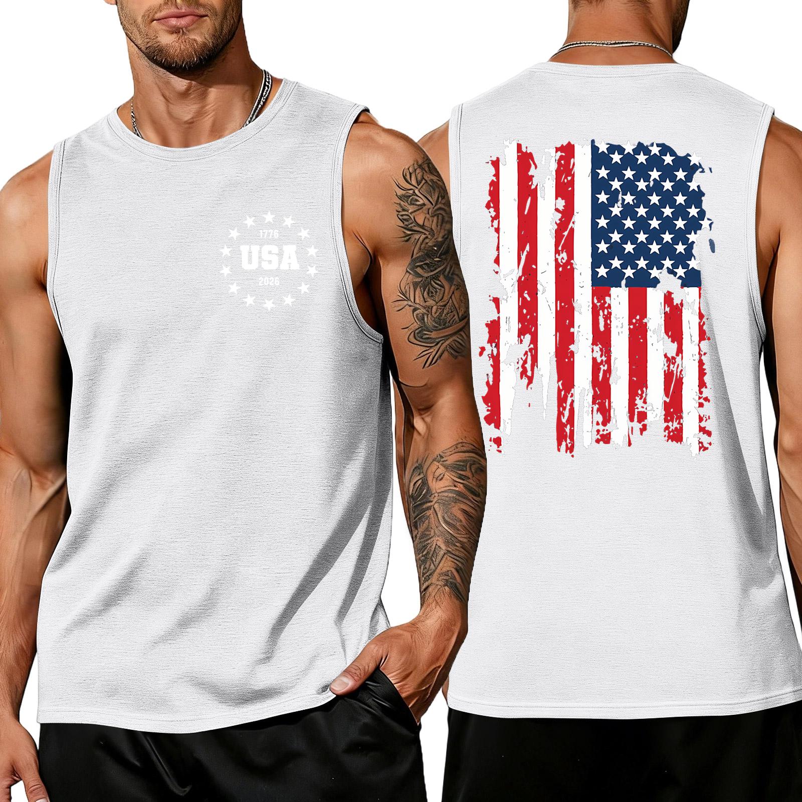 Men’s Sleeveless Crew Neck Tank Top 1776 USA 2023 Print Casual Muscle Shirt Lightweight Pullover Athletic Vest for Summer Workout Gym Training XL білий
Men’s Sleeveless Crew Neck Tank Top 1776 USA 2023 Print Casual Muscle Shirt Lightweight Pullover Athletic Vest for Summer Workout Gym Training XL білий