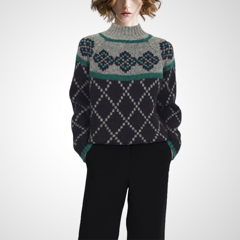 Women s Stand Collar Winter Fashion Long Sleeve Pullover Sweater Grey S
Women s Stand Collar Winter Fashion Long Sleeve Pullover Sweater Grey S