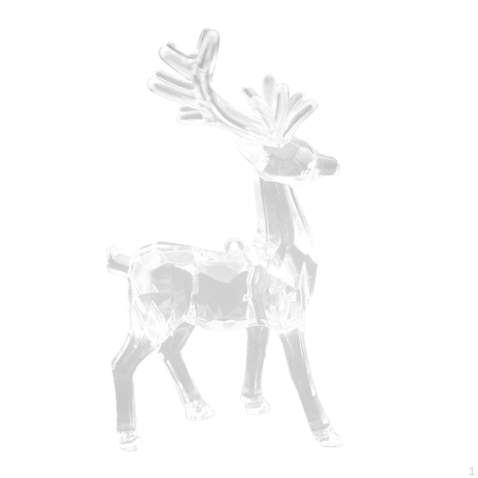 Christmas Deer Statue Clear Acrylic Elk Figurine Creative Design Art Crafts Reindeer Sculpture Standing Deer
Christmas Deer Statue Clear Acrylic Elk Figurine Creative Design Art Crafts Reindeer Sculpture Standing Deer