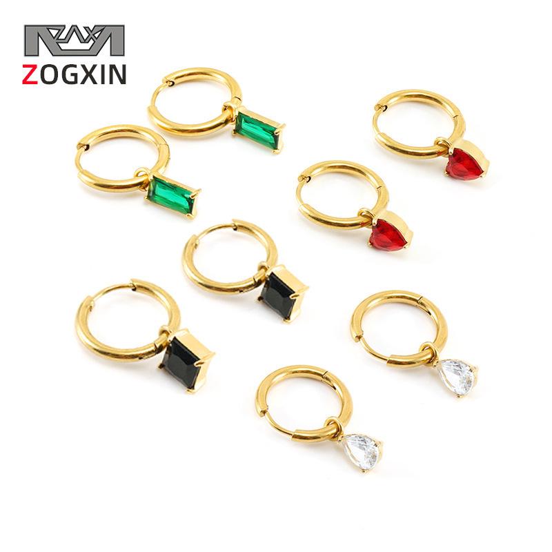 Women s 18K Titanium Steel Zircon Square Hoop Earrings - European & American Style Inlaid with Diamonds 18K Gold Vacuum Plated
Women s 18K Titanium Steel Zircon Square Hoop Earrings - European & American Style Inlaid with Diamonds 18K Gold Vacuum Plated