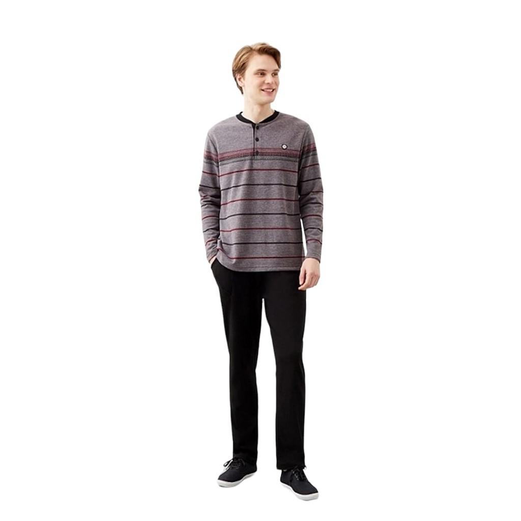 Poleren Lapel Lapel Полосатый узор Хлопковый мужской пижамный костюм L темно-синий
Poleren Lapel Lapel Полосатый узор Хлопковый мужской пижамный костюм L темно-синий