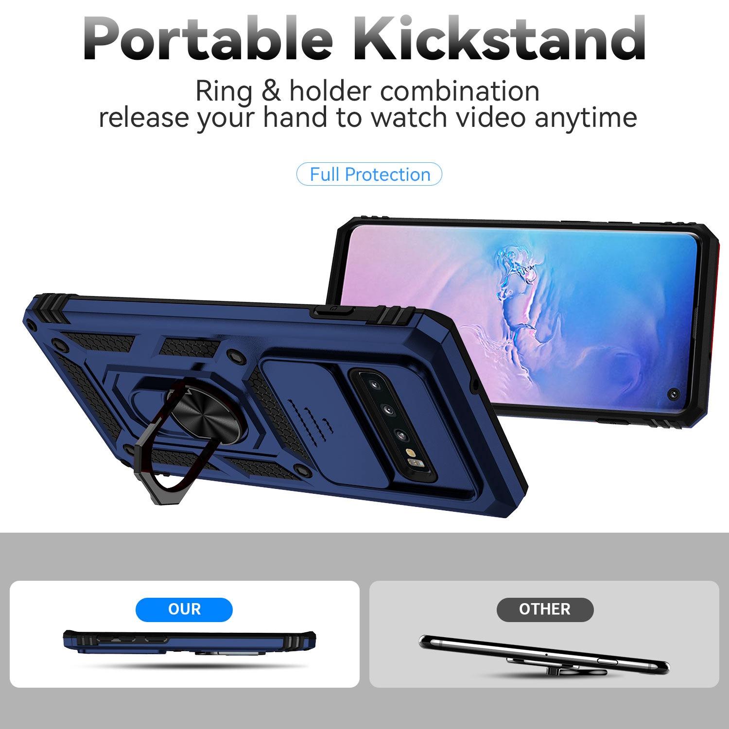 Metal Ring Kickstand Anti-drop Case for Samsung Galaxy S10 4G,Slide Camera Protection PC+TPU Hybrid Phone Cover Red
Metal Ring Kickstand Anti-drop Case for Samsung Galaxy S10 4G,Slide Camera Protection PC+TPU Hybrid Phone Cover Red